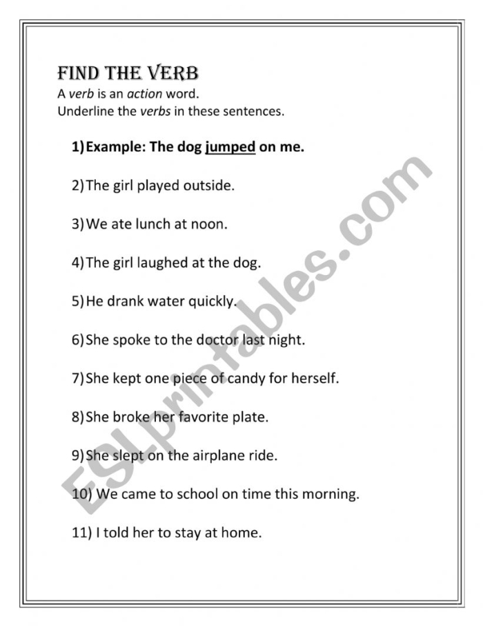 Engaging Find the Verbs activity for young word detectives in history class Third grade students identifying verbs in a history-themed worksheet