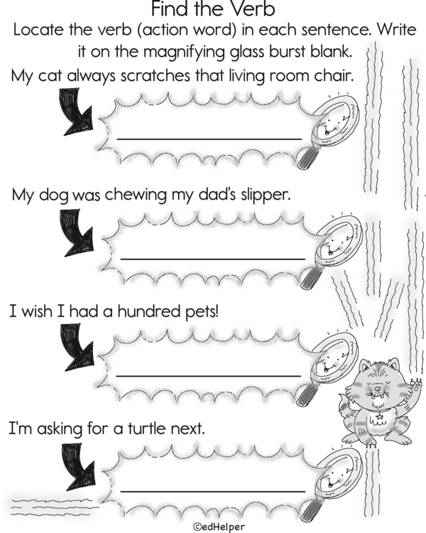 Engaging Find the Verbs activity for young history learners on worksheet six Third grade students identifying verbs in a history themed worksheet