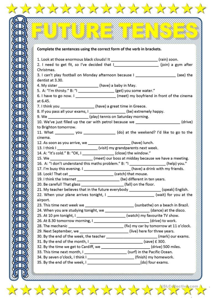 Engaging worksheet to help students practice verb tenses in reading activities Worksheet featuring a Past, Present, and Future verb tense activity for third graders