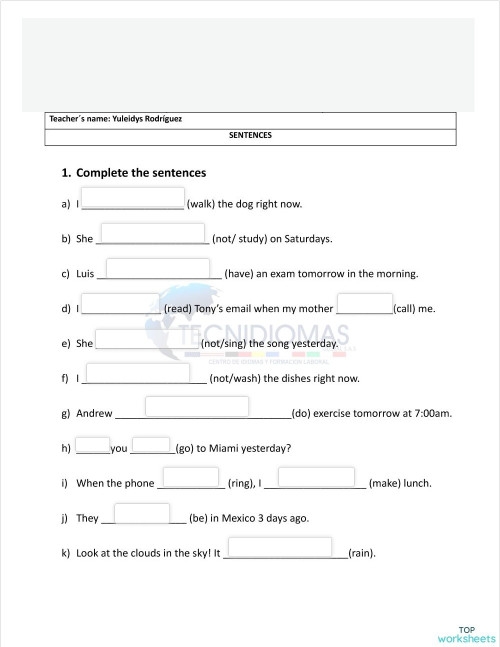 Interactive worksheet for practicing verb tenses in reading activities Third grade students engaging with a Past, Present, and Future worksheet to learn verb tenses
