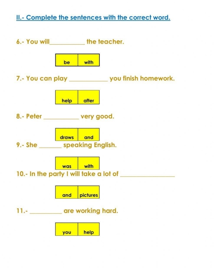 Worksheet for third graders on distinguishing between words with the same pronunciation but different spellings