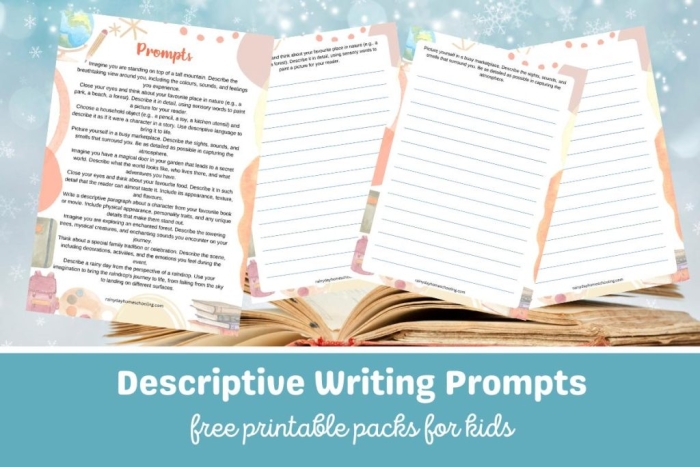 Worksheet image 19 showing grammar and mechanics practice for sentence writing Third Grade Descriptive Writing Prompts worksheet with sentence starters for young writers