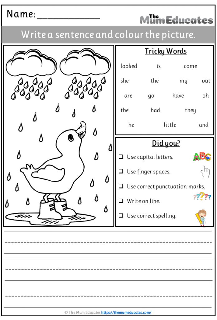 Third Grade reading worksheet featuring sentence prompts to enhance writing skills