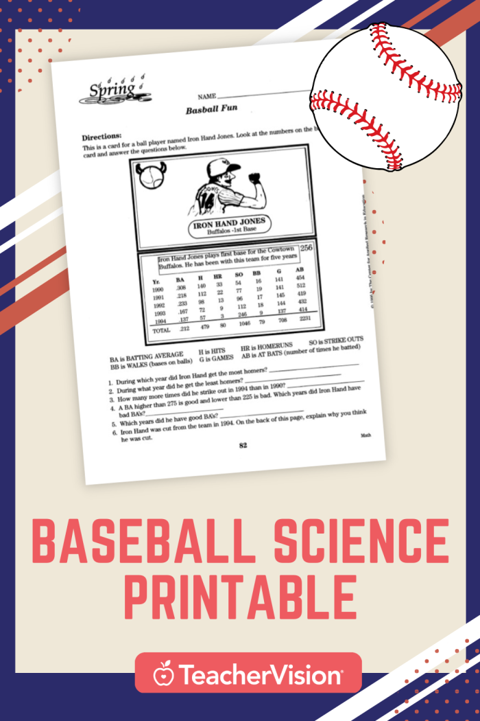 Third grade students reading about baseball history and place value concepts on a spring break worksheet