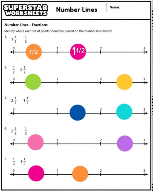 Worksheet for solving time problems with a number line in life science class, image 12 Third grade students practicing time addition and subtraction using a number line