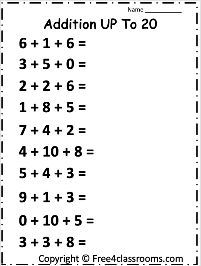 Practice addition within 20 with this engaging first grade worksheet number 20 First grade addition to 20 worksheet focusing on time and money problems