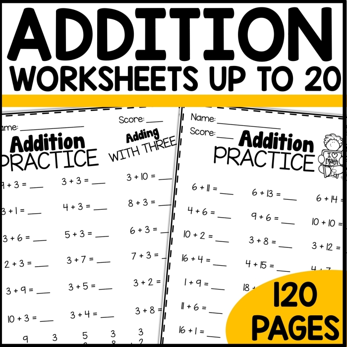 Worksheet 15 for practicing addition skills within 20 in first grade students First Grade addition to 20 worksheet focusing on time and money problems