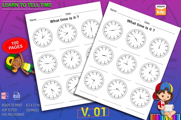 Second grader working on a worksheet about Nina's daily schedule to understand time better