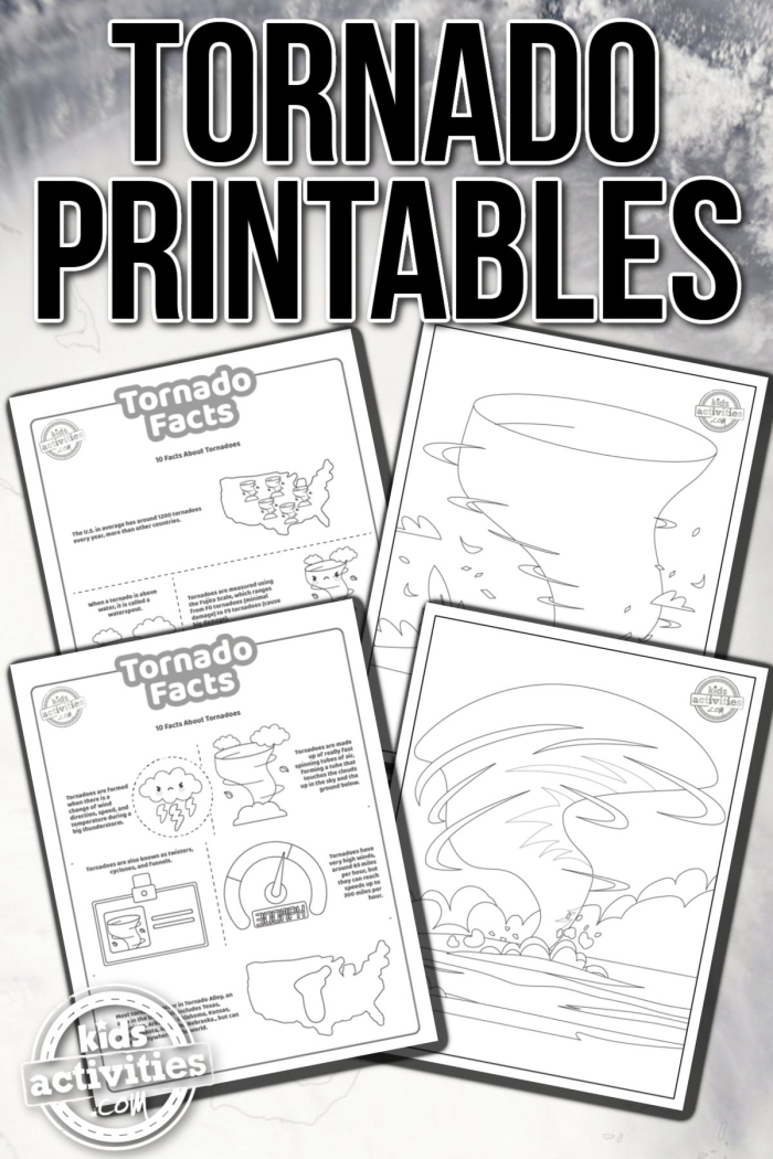 Fifth grade science worksheet with fill-in-the-blank questions about tornadoes