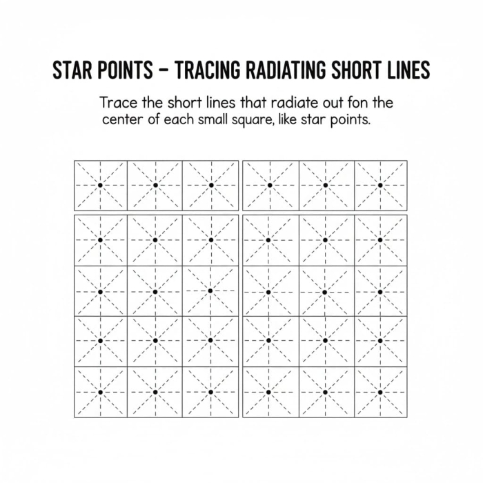 Worksheet for practicing diagonal line tracing with the Frog Prince theme, image 15 Tracing diagonal lines with raindrops around the Frog Prince for Pre-K students