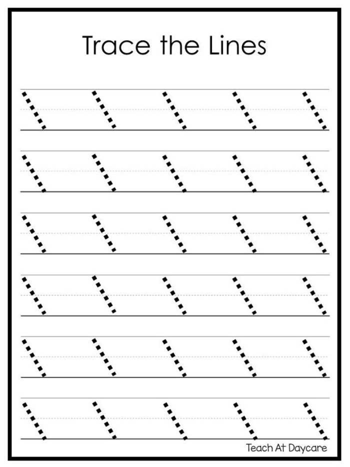 Tracing Diagonal Lines: Frog Prince Worksheet for Pre-K Students Fun worksheet for tracing diagonal lines with a frog prince and raindrops