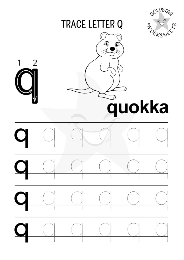 Tracing Letters Q and S Worksheet for Pre-K Phonics Practice Worksheet for tracing the letters Q and S to enhance handwriting skills
