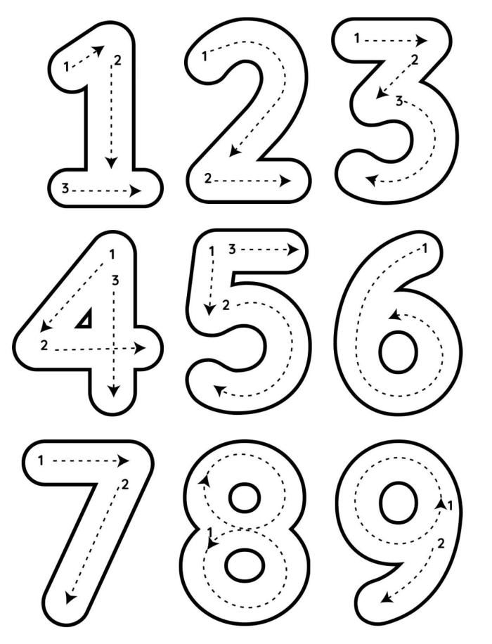 Grammar and Mechanics worksheet for Kindergarten Tracing Numbers & Counting: 13 worksheet for Kindergarten