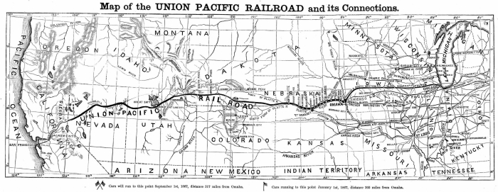 Fourth grade worksheet on the Transcontinental Railroad focusing on identifying the main idea