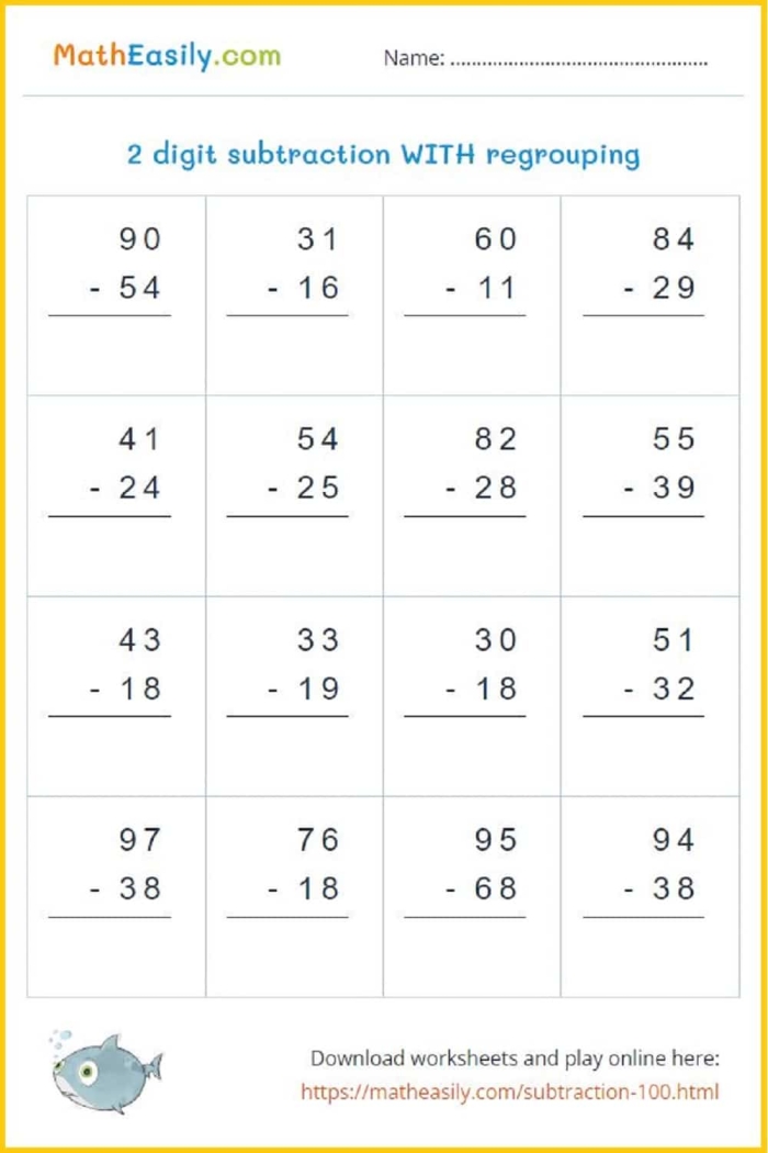 Two-Digit Addition and Subtraction Check-in worksheet for second graders featuring math problems