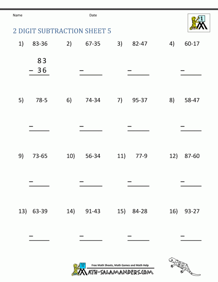 Two-Digit Subtraction Color by Number Activity for Grade 2 with Cosmic Illustrations A second grade student solving two-digit subtraction problems with a color by number space theme worksheet