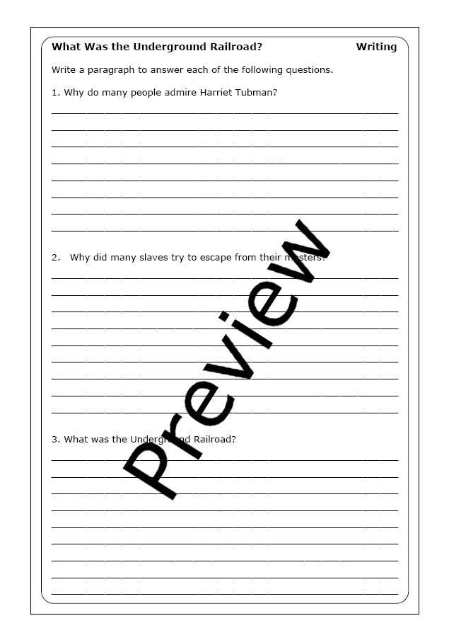Worksheet for comparing and contrasting informational texts on the Underground Railroad for fourth graders Fourth grade students completing a Venn diagram to compare nonfiction texts about the Underground Railroad