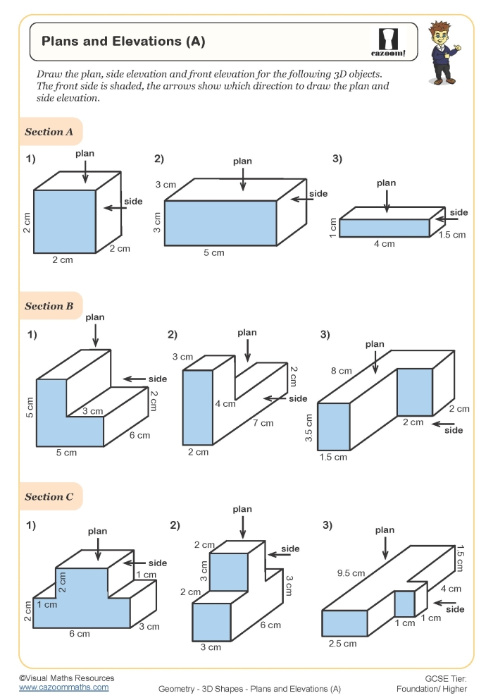 Third grade handwriting worksheet featuring a chart of U.S. state elevations for learning