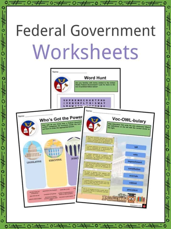Second Grade worksheet matching U.S. government buildings with their names