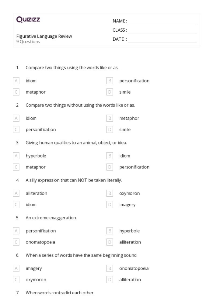 Figurative language hyperbole activity Valentine's Day edition number 17 Valentine's Day hyperbole maze worksheet for sixth grade grammar practice