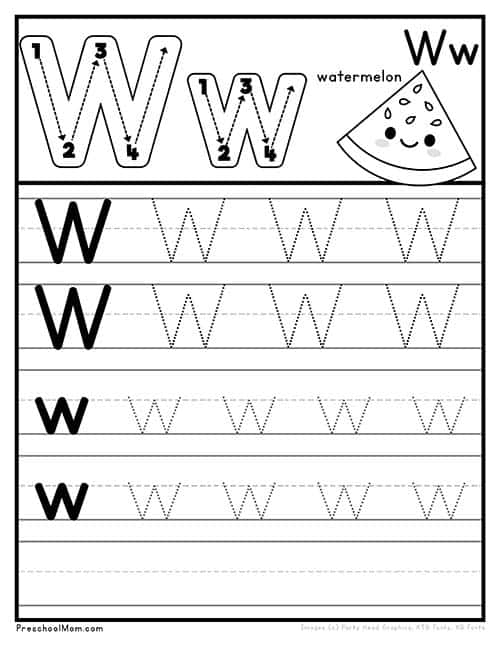 Engaging W Is For... worksheet for early alphabet learning Worksheet featuring the letter W for preschoolers with fun coloring activities