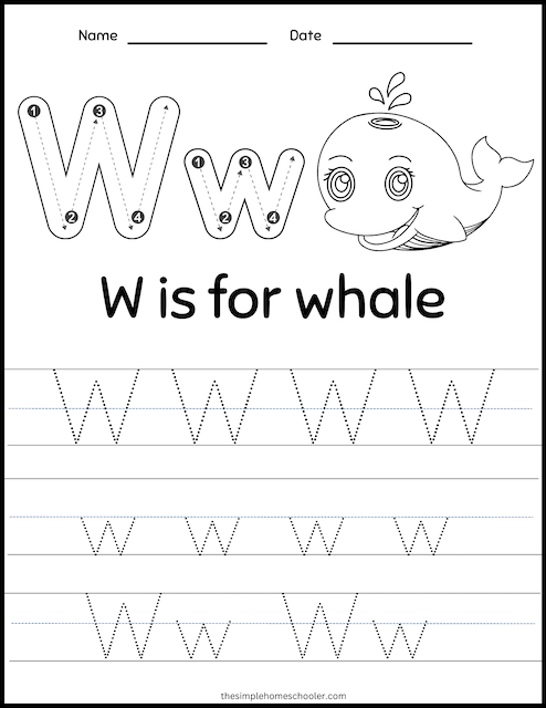 Engaging W Is For... worksheet to enhance early literacy skills Worksheet for preschoolers featuring the letter W and fun coloring activities
