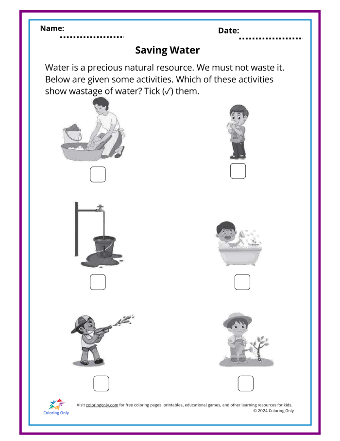 Water Works worksheet for third grade measurement skills practice Third grade student completing a Water Works worksheet focused on the water cycle