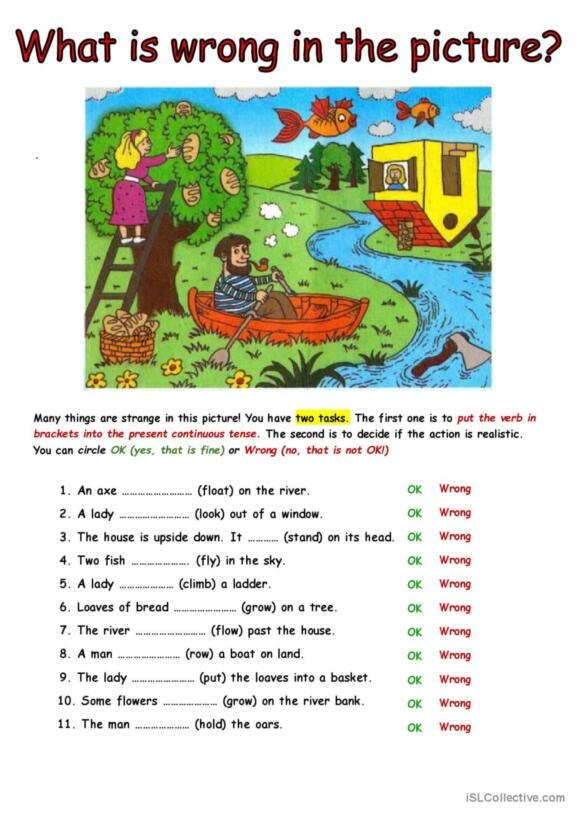 An engaging worksheet image for first graders to identify mistakes for April Fools' Day. Fun activities for young learners to enhance their observation skills.