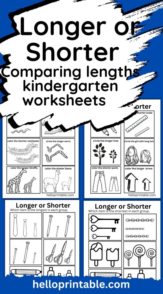 Economics worksheet for First Grade Which One is Longer? worksheet for First Grade