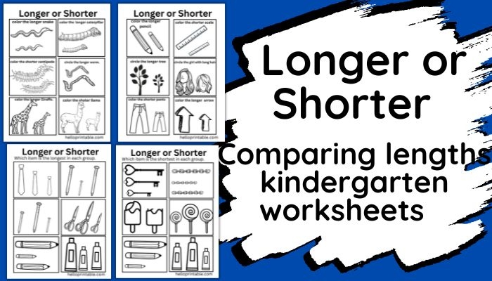 Economics worksheet for First Grade Which One is Longer? worksheet for First Grade