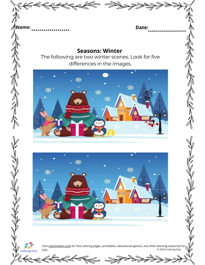 Fourth grade student working on a Winter Temperatures phonics worksheet with charts and graphs