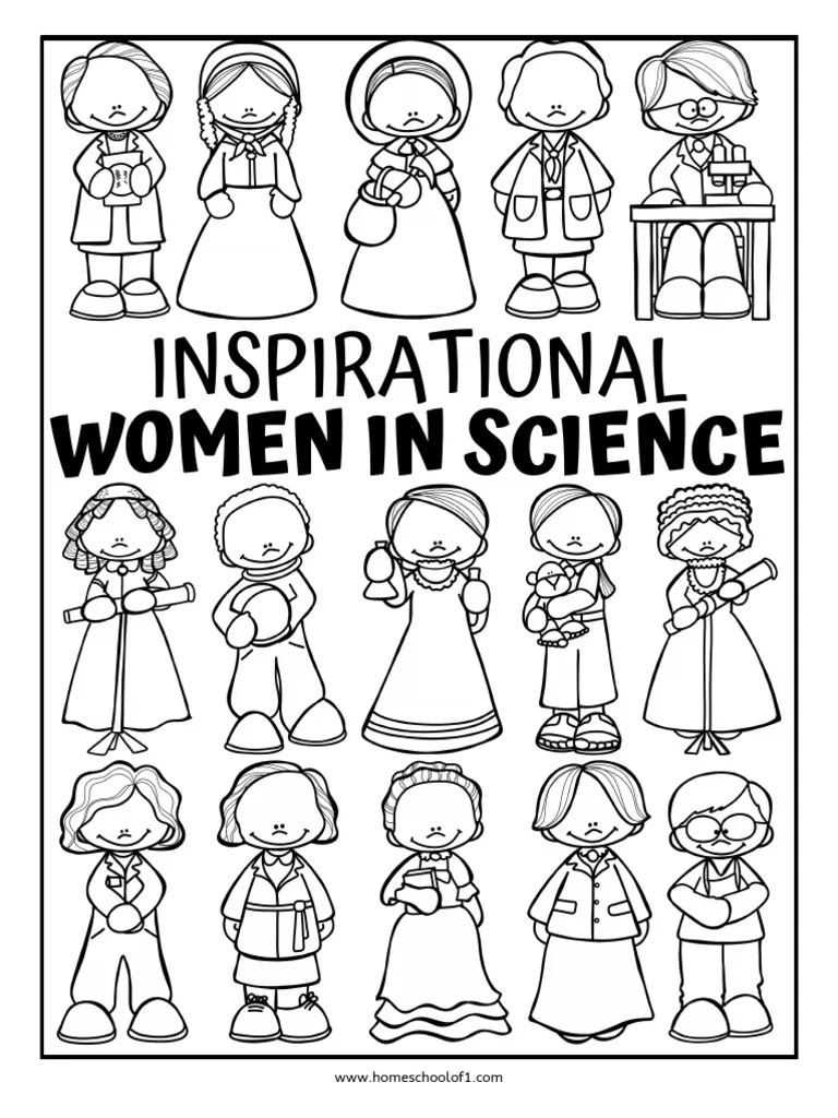 Third Grade worksheet featuring four trailblazing women in science for young historians