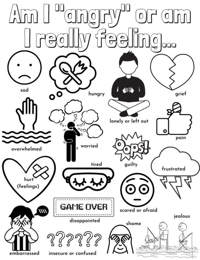 Working with Difficult Emotions worksheet for handwriting practice Worksheet for second graders to manage challenging emotions