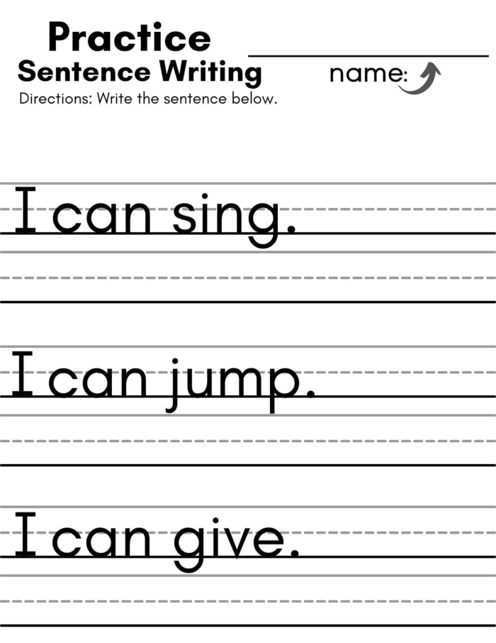 Third grade Sentence Prompts for Kids worksheet to improve writing skills