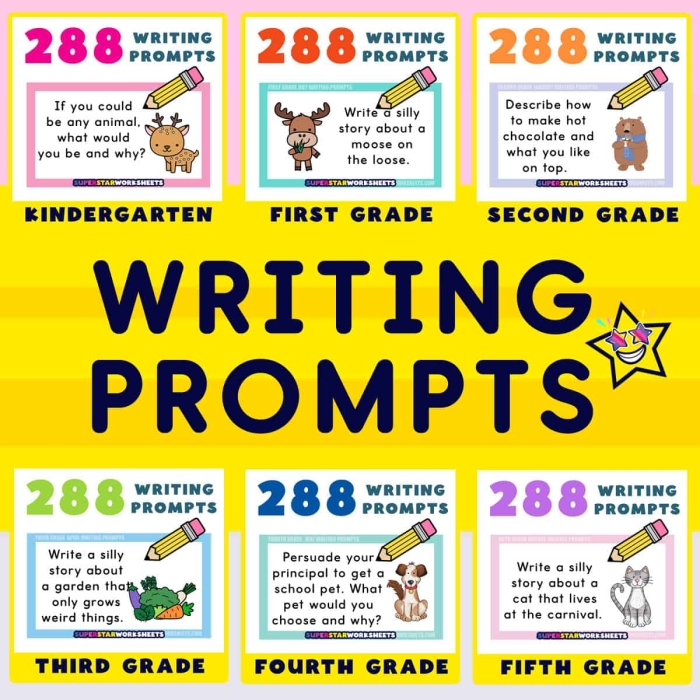 Third Grade Sentence Prompts for Kids worksheet to enhance writing skills